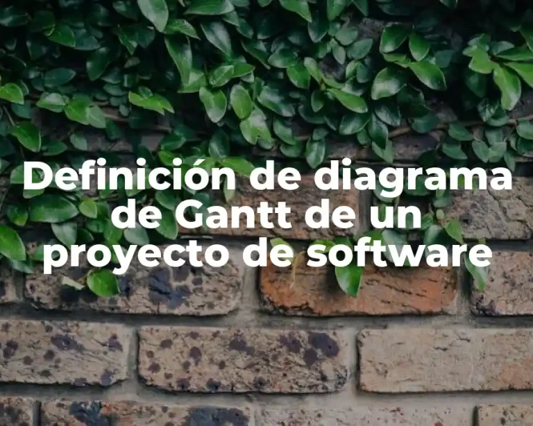 Definición de diagrama de Gantt de un proyecto de software