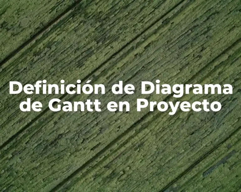 Definición de Diagrama de Gantt en Proyecto