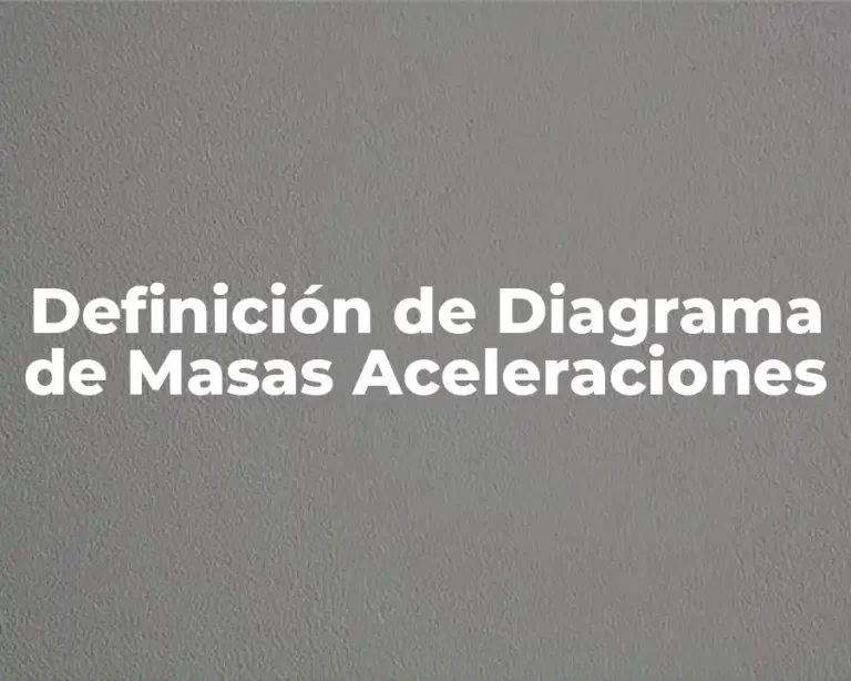 Definición de Diagrama de Masas Aceleraciones