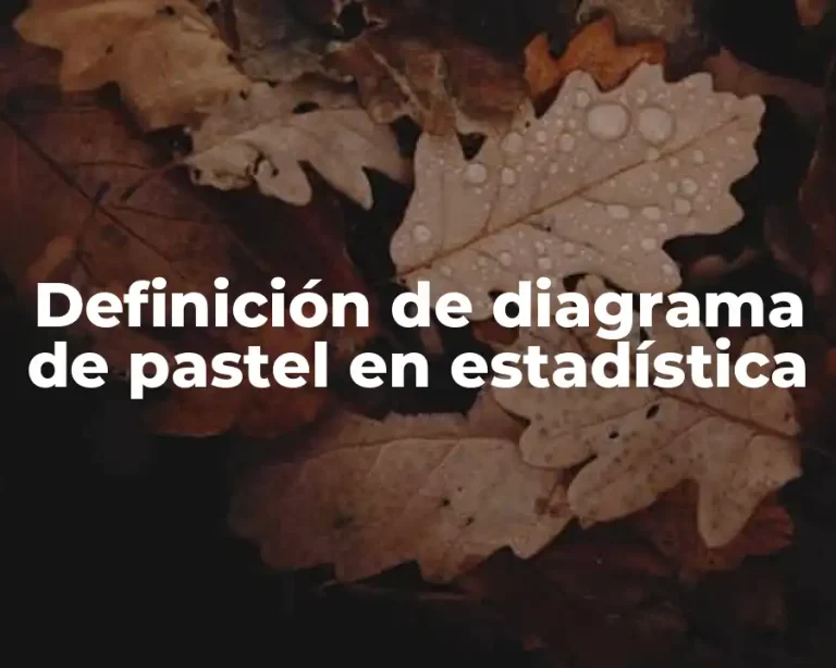 Definición de diagrama de pastel en estadística