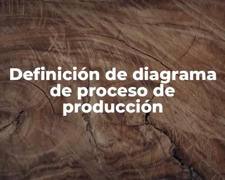 Definición de diagrama de proceso de producción