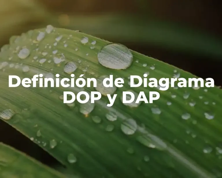 Definición de Diagrama DOP y DAP