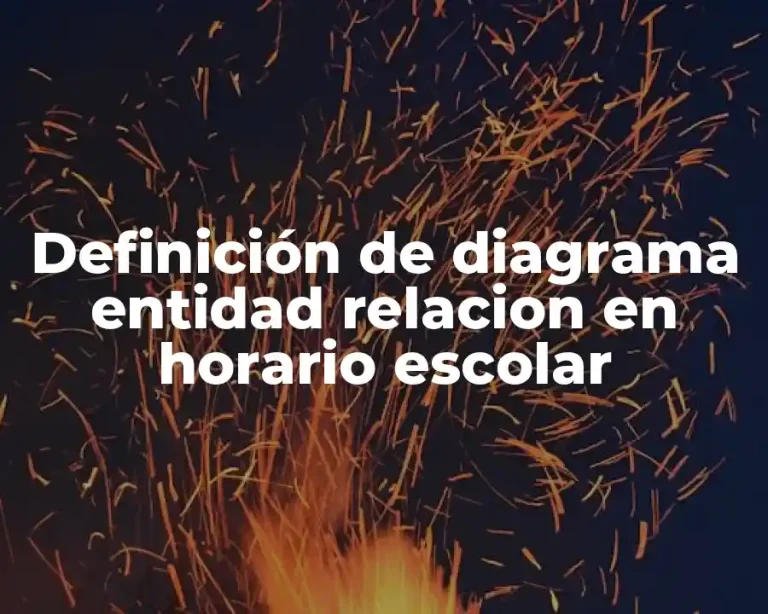 Definición de diagrama entidad relacion en horario escolar