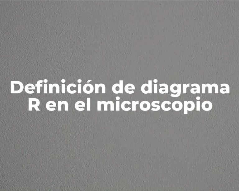 Definición de diagrama R en el microscopio