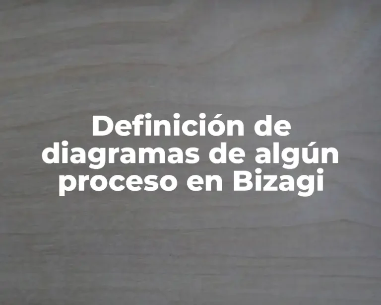 Definición de diagramas de algún proceso en Bizagi