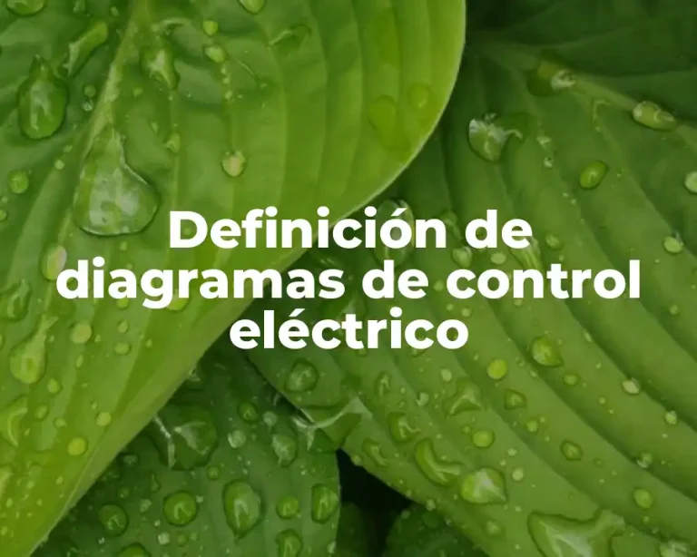 Definición de diagramas de control eléctrico