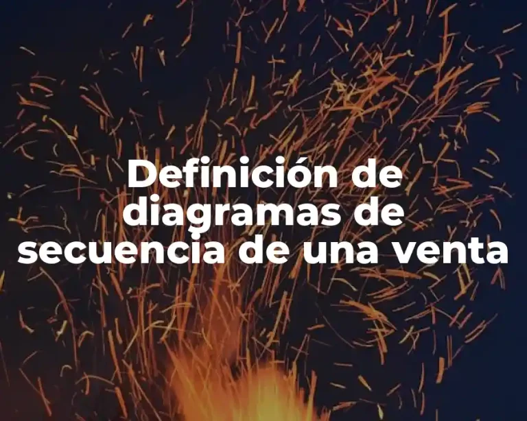 Definición de diagramas de secuencia de una venta