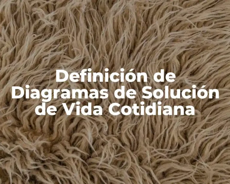 Definición de Diagramas de Solución de Vida Cotidiana