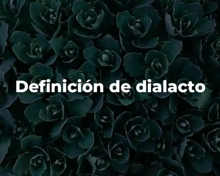 Definición de dialacto