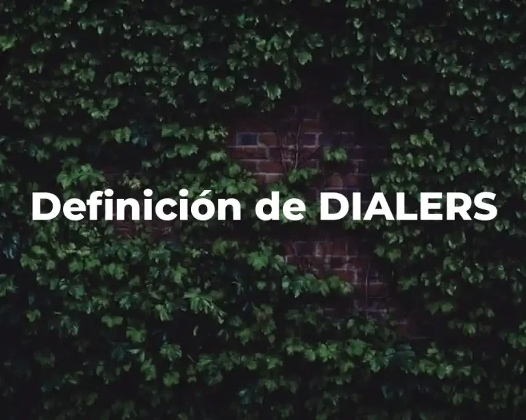 Definición de DIALERS