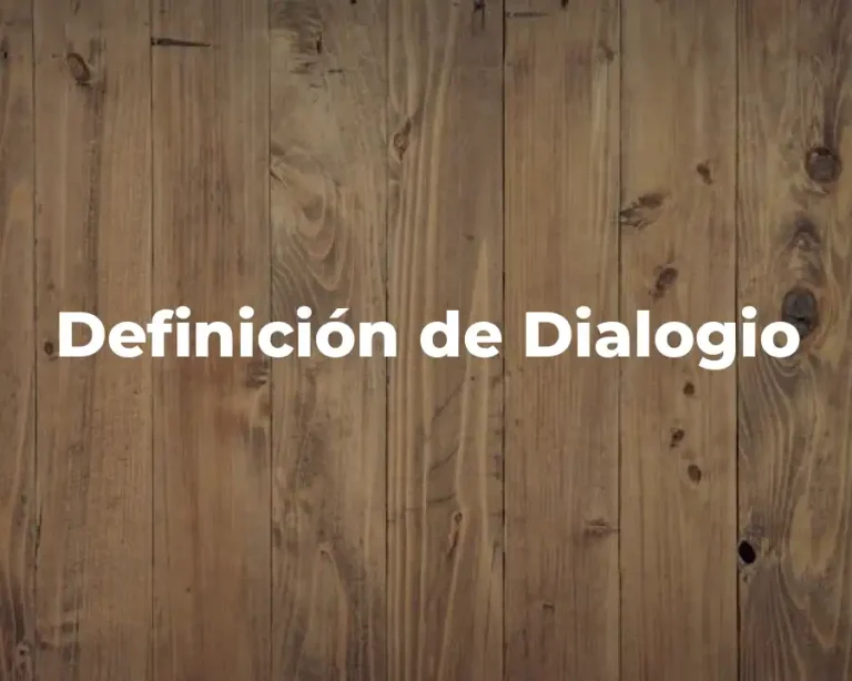Definición de Dialogio