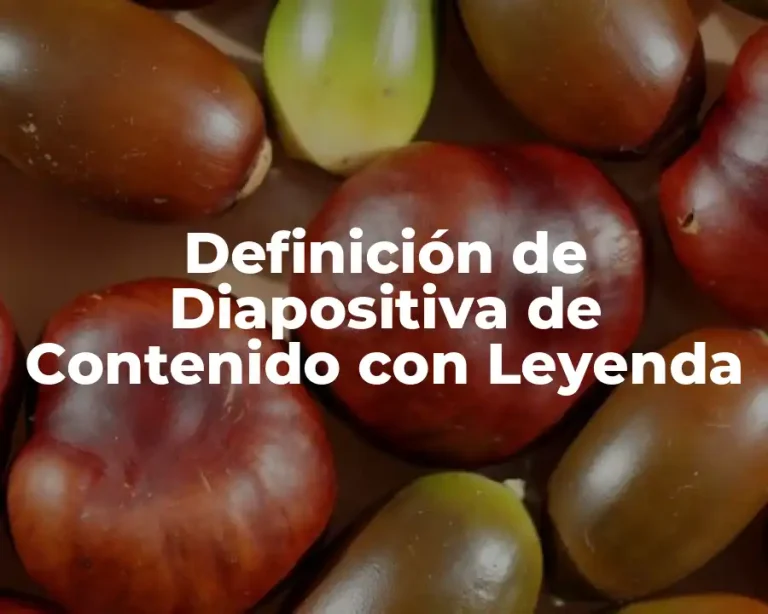 Definición de Diapositiva de Contenido con Leyenda