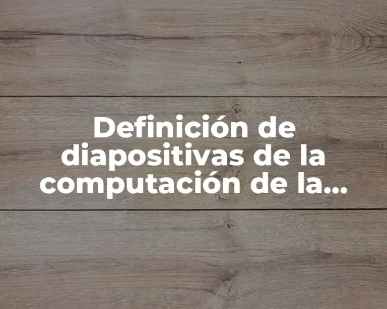 Definición de diapositivas de la computación de la nube