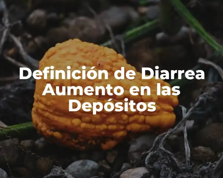 Definición de Diarrea Aumento en las Depósitos