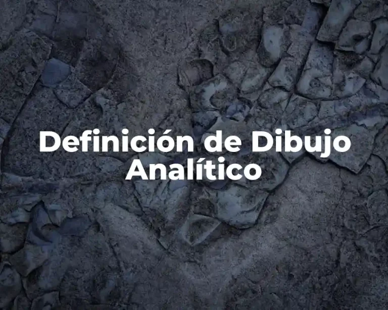 Definición de Dibujo Analítico
