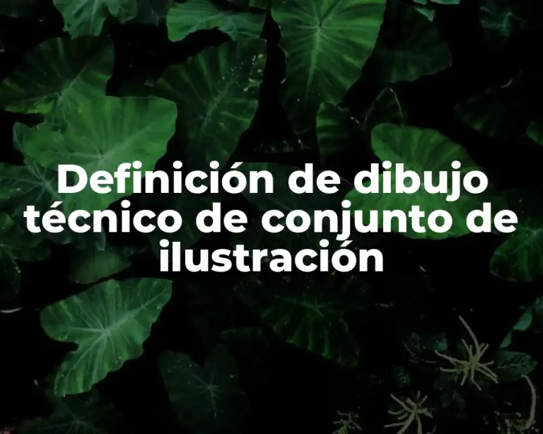 Definición de dibujo técnico de conjunto de ilustración