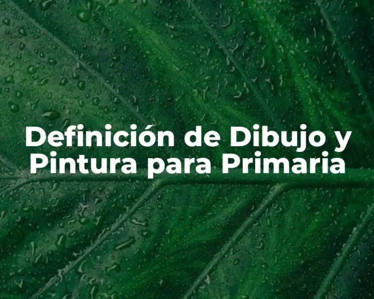 Definición de Dibujo y Pintura para Primaria