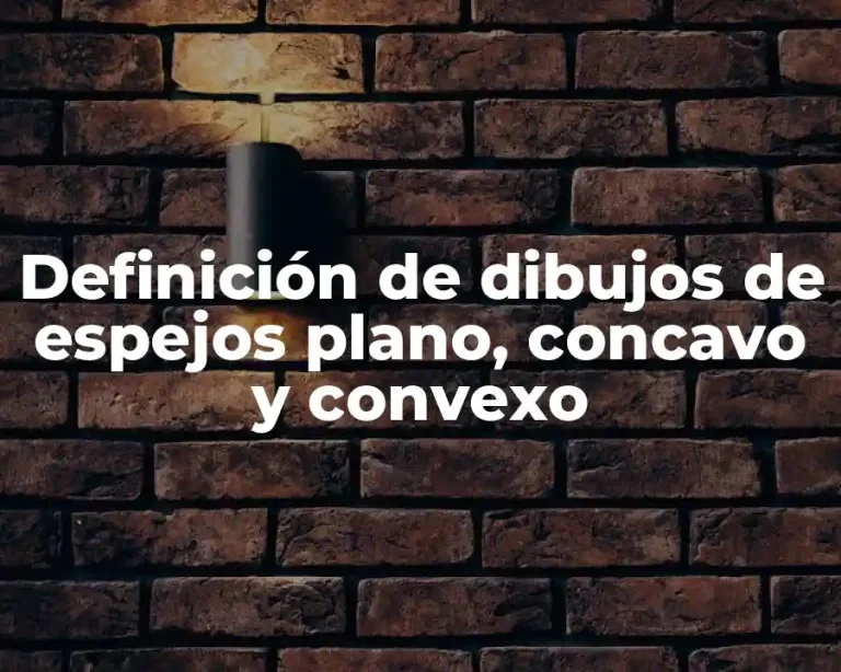 Definición de dibujos de espejos plano, concavo y convexo