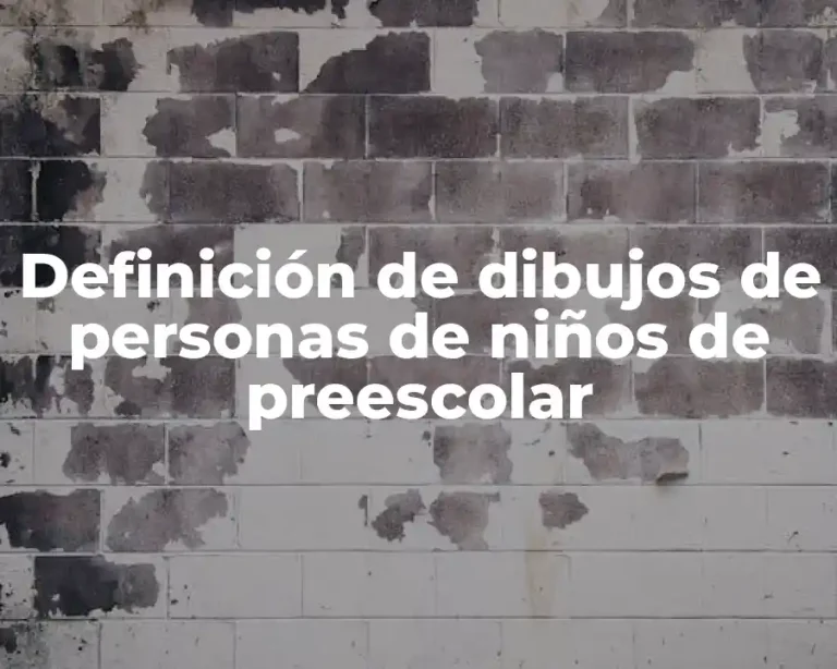 Definición de dibujos de personas de niños de preescolar