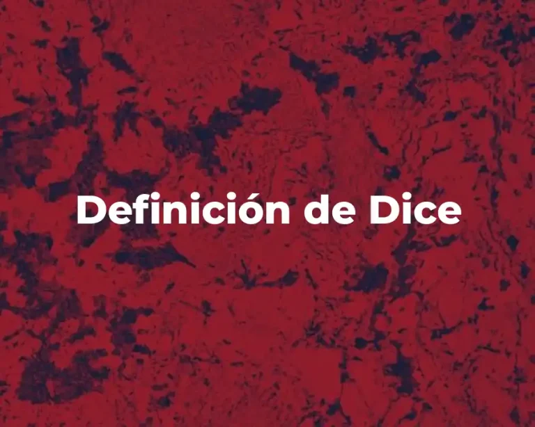 Definición de Dice