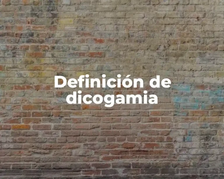 Definición de dicogamia