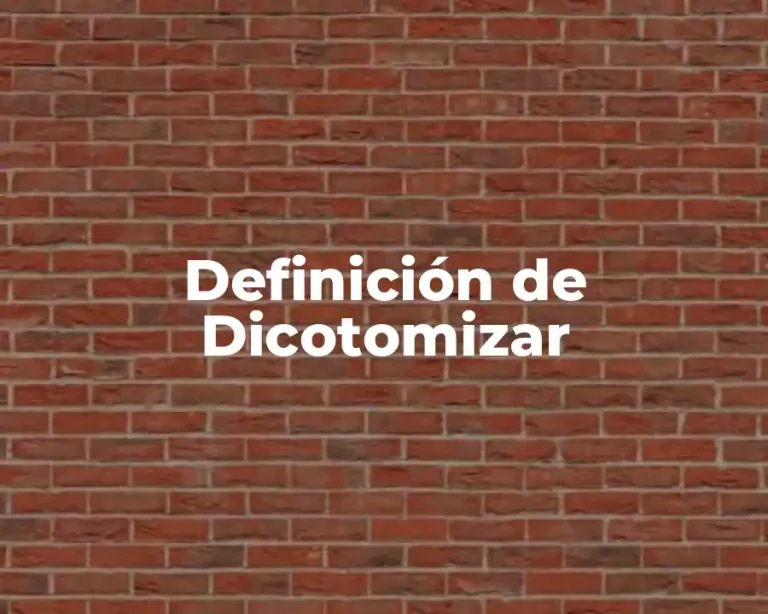 Definición de Dicotomizar