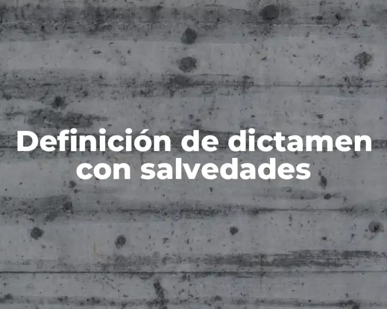 Definición de dictamen con salvedades
