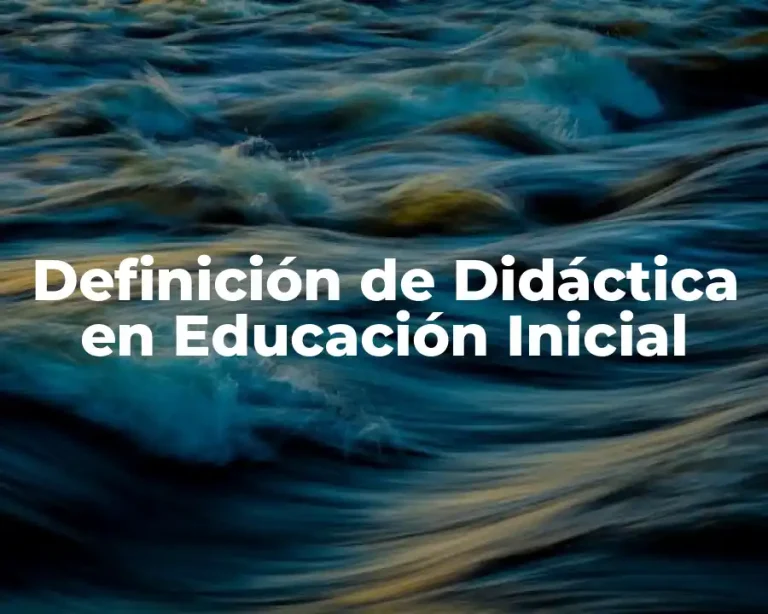 Definición de Didáctica en Educación Inicial