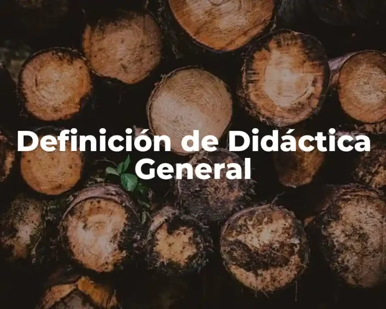Definición de Didáctica General