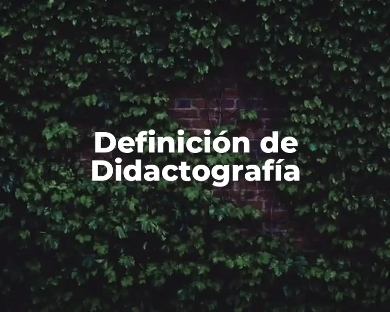 Definición de Didactografía