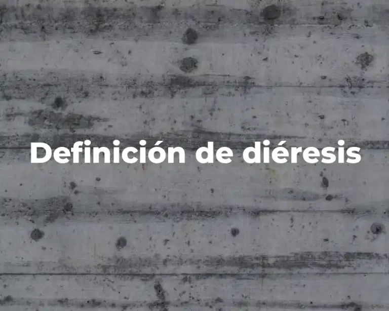 Definición de diéresis