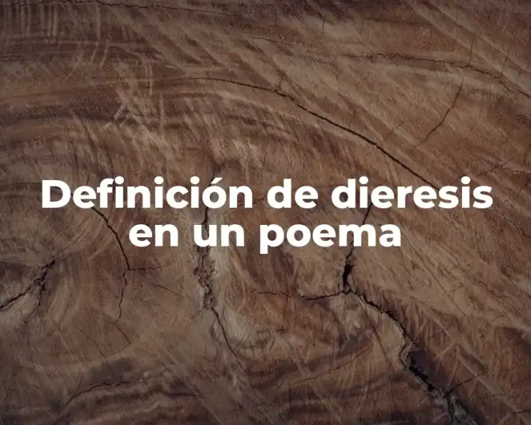 Definición de dieresis en un poema