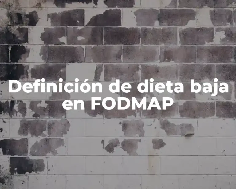 Definición de dieta baja en FODMAP