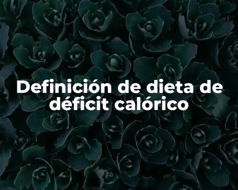 Definición de dieta de déficit calórico
