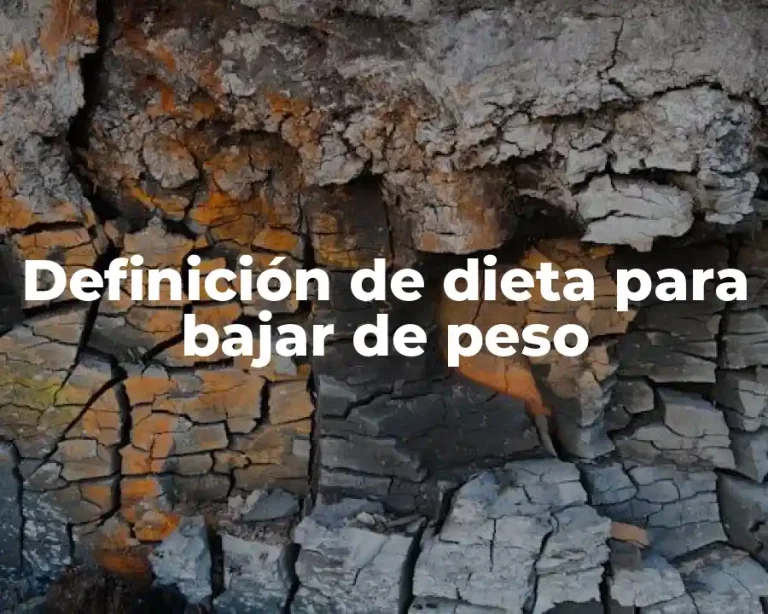 Definición de dieta para bajar de peso