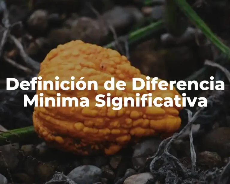 Definición de Diferencia Minima Significativa
