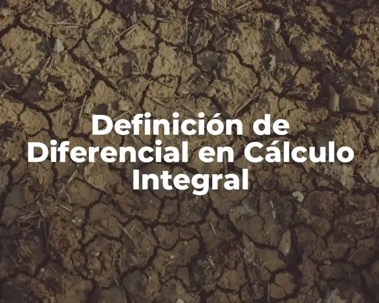 Definición de Diferencial en Cálculo Integral