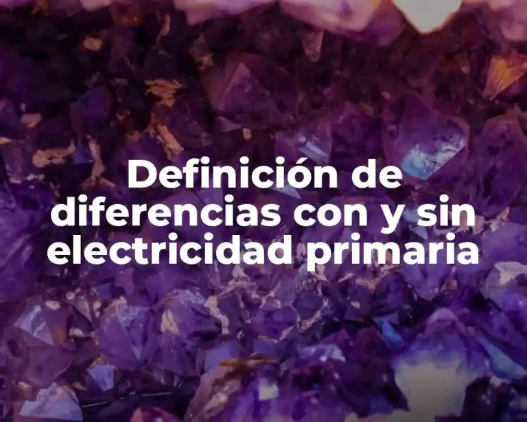 Definición de diferencias con y sin electricidad primaria