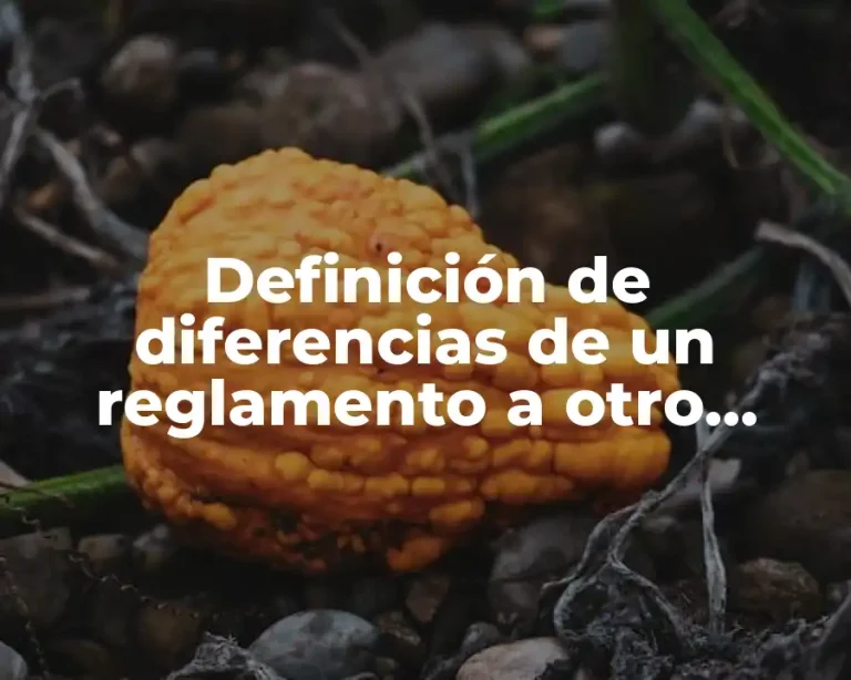 Definición de diferencias de un reglamento a otro reglamento