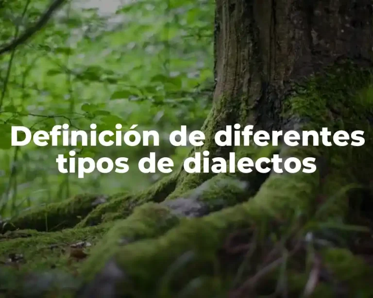 Definición de diferentes tipos de dialectos