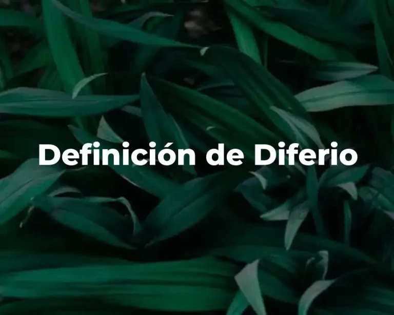 Definición de Diferio