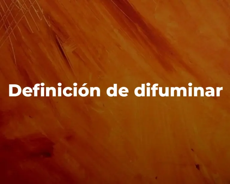 Definición de difuminar
