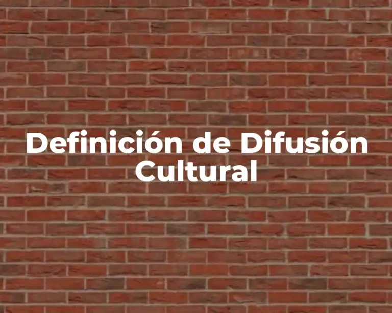 Definición de Difusión Cultural