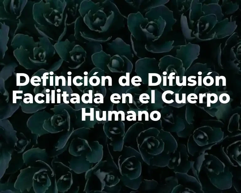 Definición de Difusión Facilitada en el Cuerpo Humano