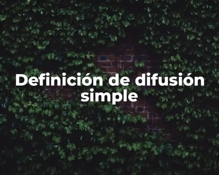 Definición de difusión simple