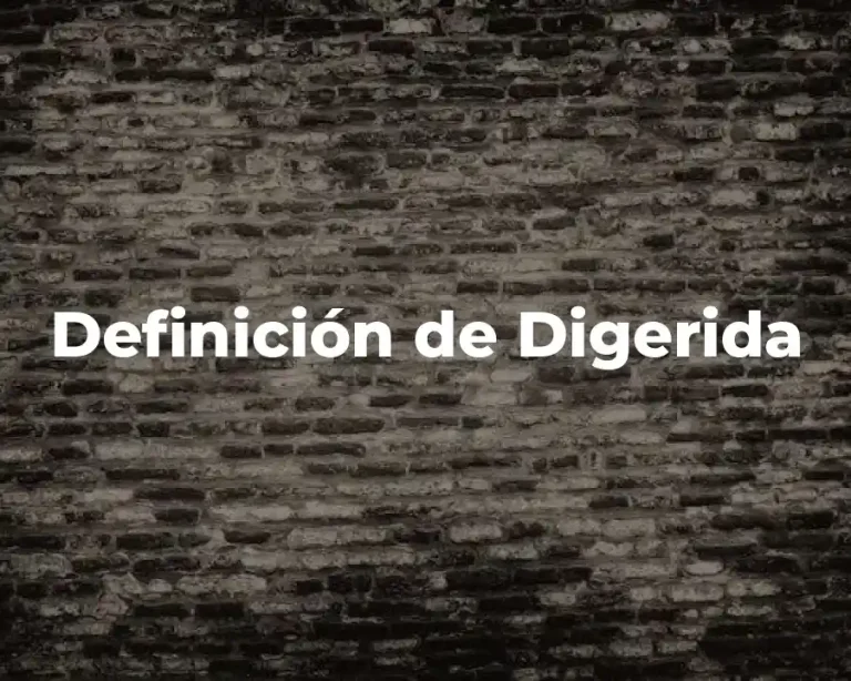Definición de Digerida