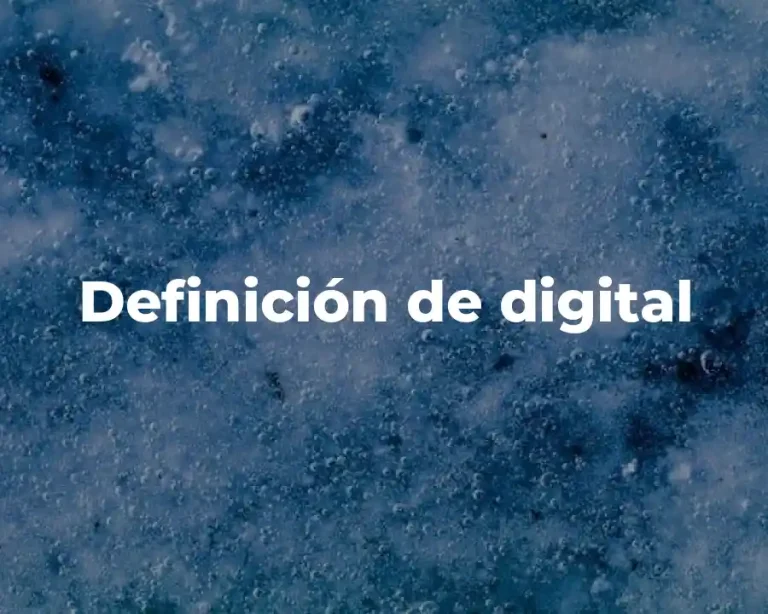 Definición de digital