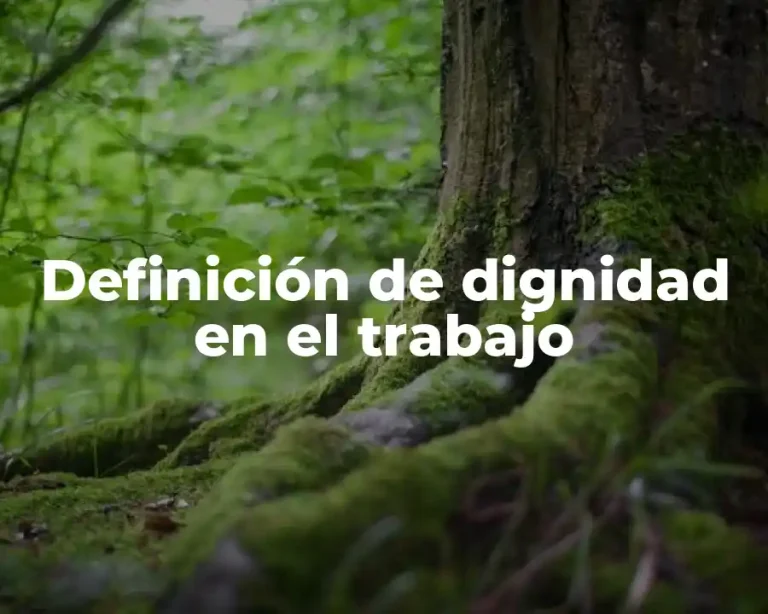 Definición de dignidad en el trabajo