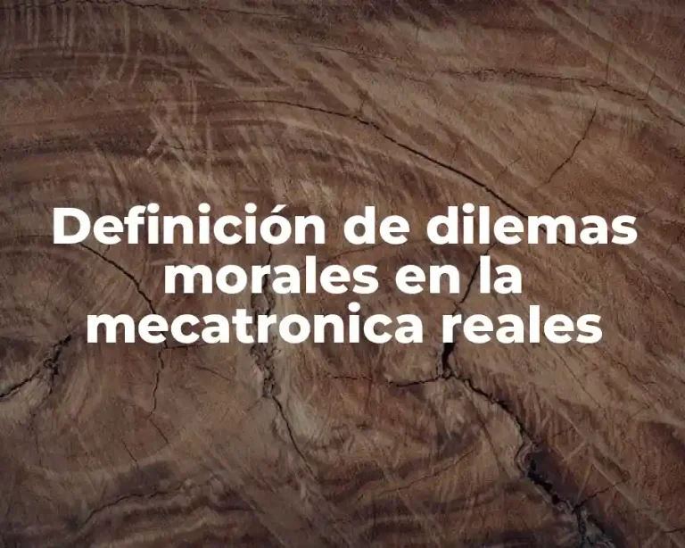 Definición de dilemas morales en la mecatronica reales