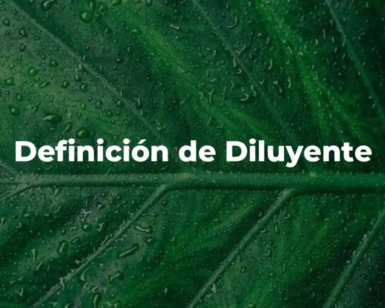 Definición de Diluyente